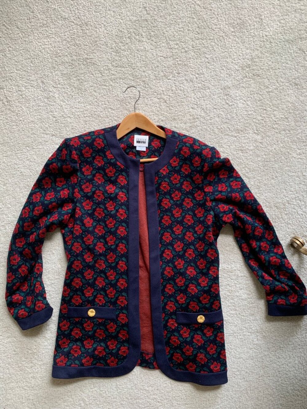 Vintage floral design blazer